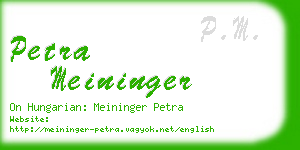 petra meininger business card